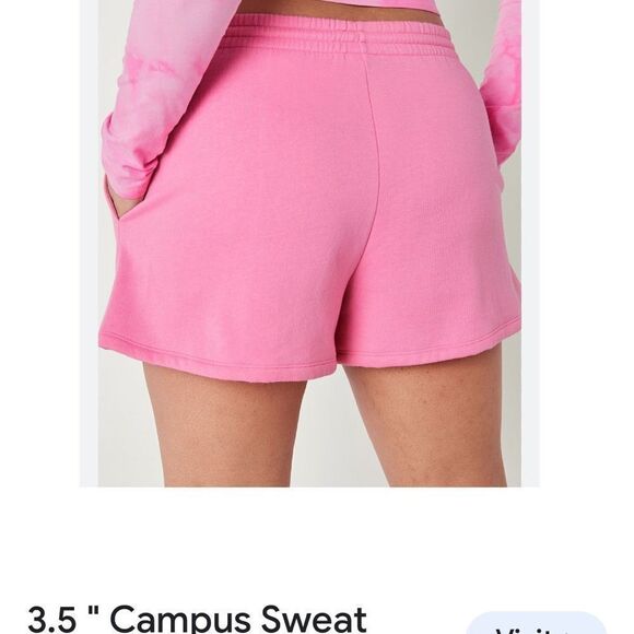 BicoSecret Pink 3.5” Campus Sweat Shorts XS Pink NWT IN PACKAGING - Picture 2 of 6